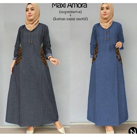 Recommended Cn 32123 Maxi Yuanita Spandek Hyget Cream Busui Tangan Panjang Hijab Gamis Syari Baju