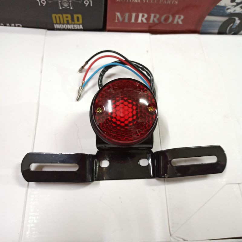 Lampu stop rem custom besi bulat japstyle cb japs klasik modern