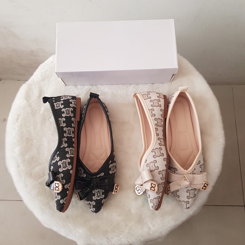 DDS10085 Sepatu flat shoes wanita import sepatu kerja terbaru murah sepatu modis wanita kekinian Cod Jakarta