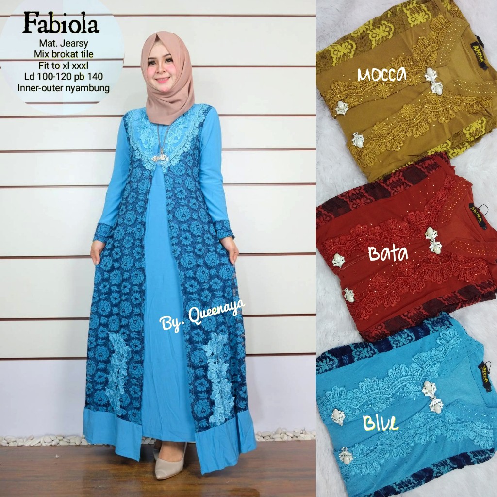 Fabiola Gamis By Quennaya | Suplier Hijab Solo| Grosir