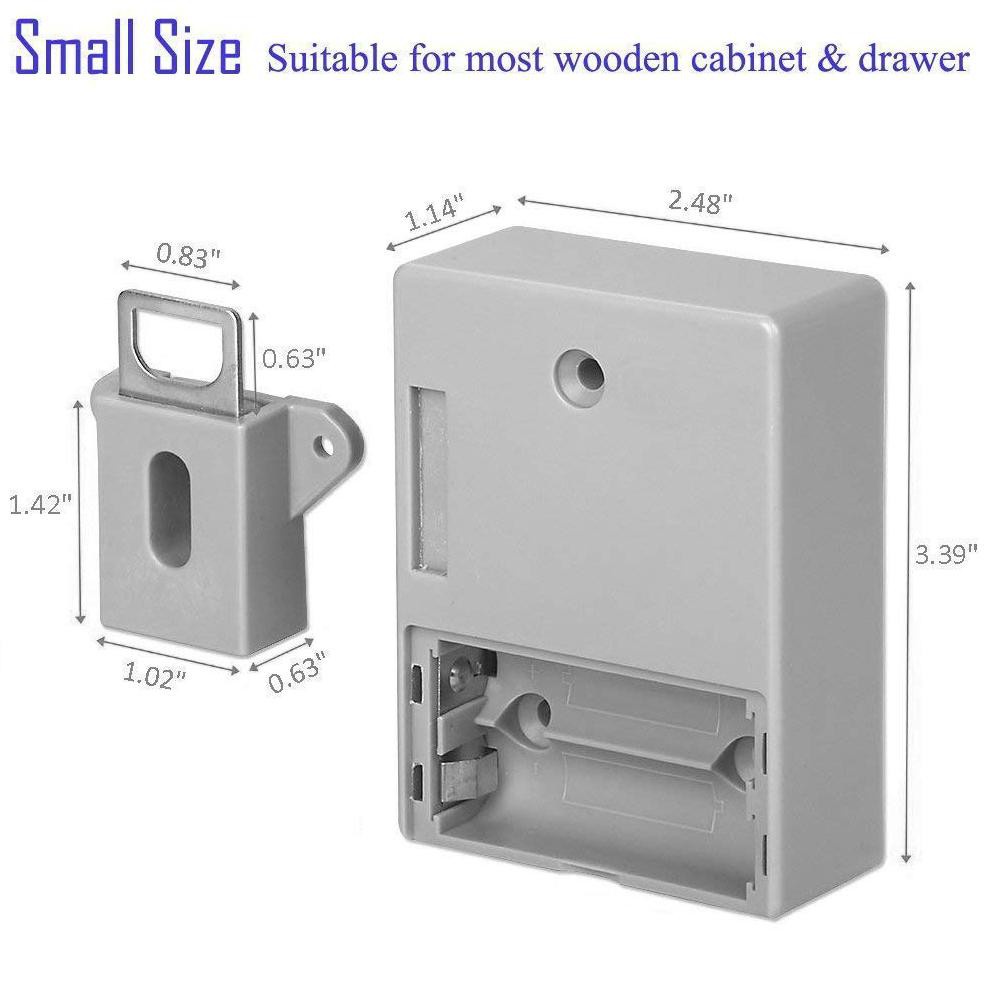 GS8 Security Kunci Lemari Sensor RFID Keyless Cabinet Door Lock Golden SCRFID Black