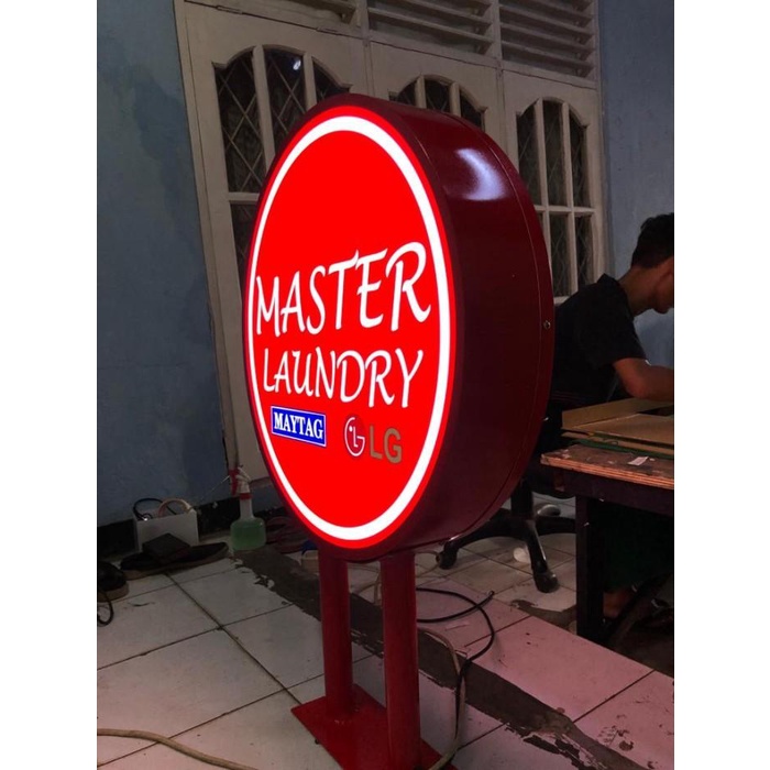 Neon Box bulat diameter 60cm
