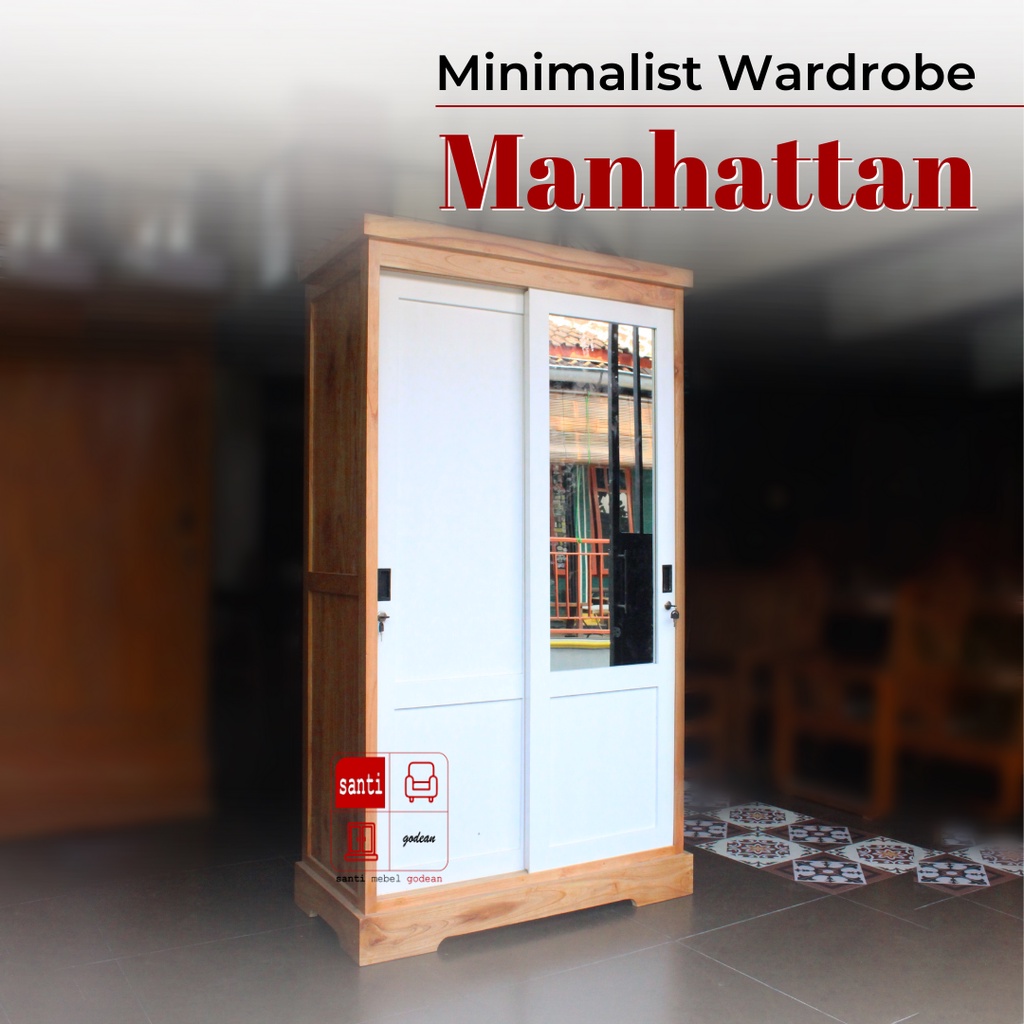 Lemari Pakaian Kayu Sliding Manhattan