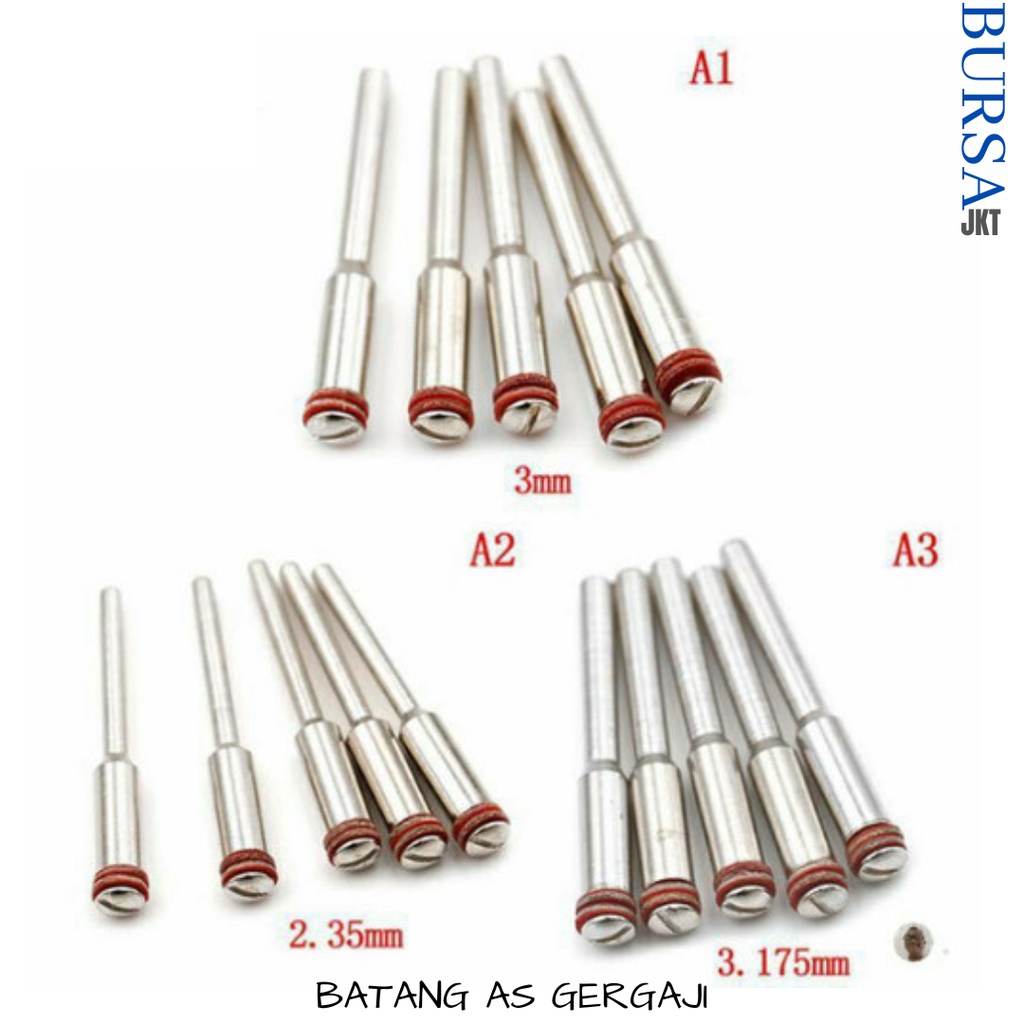 BATANG AS MATA DIAMOND GERINDA POTONG MINI TUNER 2.35MM 3 MM 3.17 MM TENGAH MATA BOR GERINDA UNTUK GERGAJI MINI