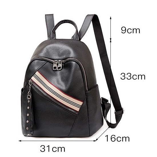 TAS RANSEL WANITA KULIT HITAM BACKPACK PREMIUM CEWEK ORMENI IMPORT GENDONG TA569B5 KULIAH PUNGGUNG REMAJA SEKOLAH KERJA BATAM KEKINIAN