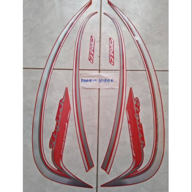 Striping scoopy stylish 2016 merah