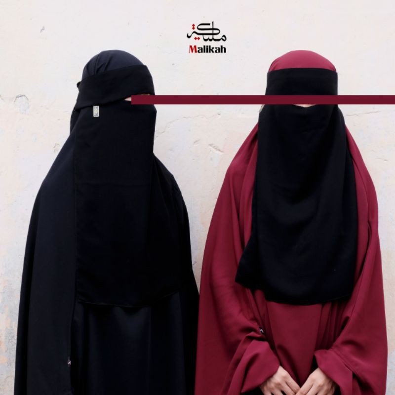 Niqab flap dan bandana fuwayrit black by Malikah