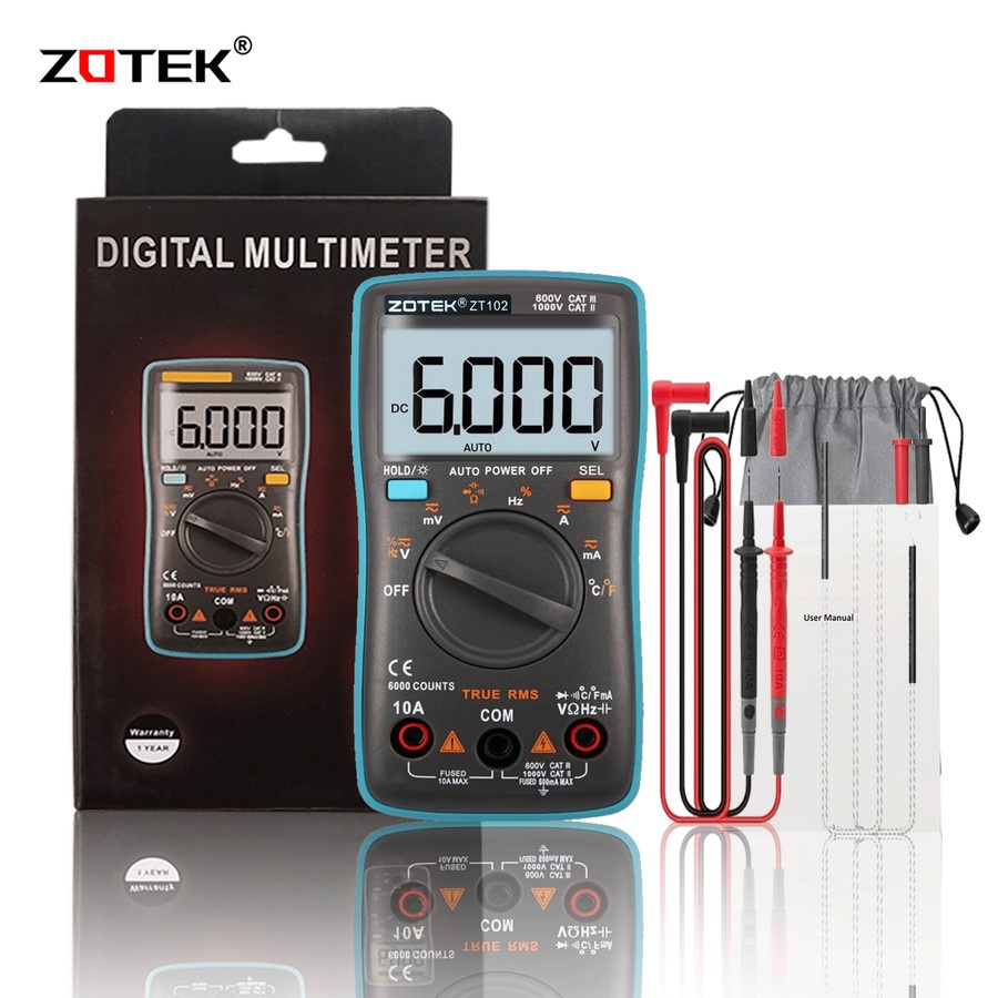 ZOTEK ZT102 Digital Multimeter AVOMeter Multitester AC DC ZT-102