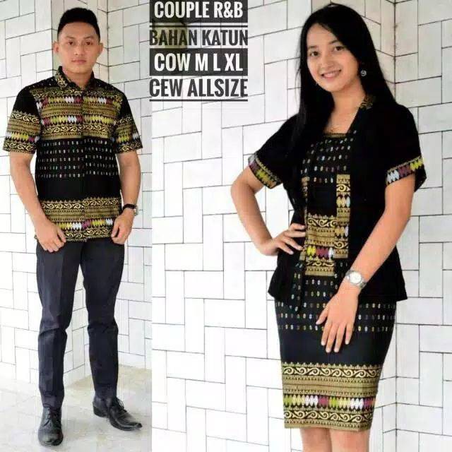 baju pakaian batik couple COUPLE RnB Jarum Perak cewek cowok pria laki laki A41
