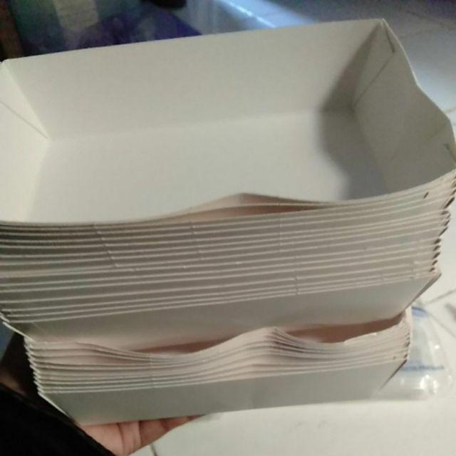 Tray Lunchbox M Polos Food Grade Laminated, Tempat Kentang, Tray Kertas, Mangkok Kertas