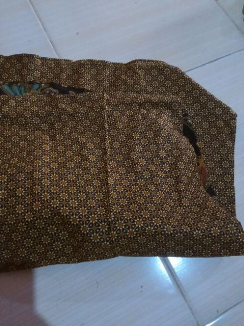 Shopashop Solo Batik Gamis Monita Motif Bunga Ilalang Kombinasi