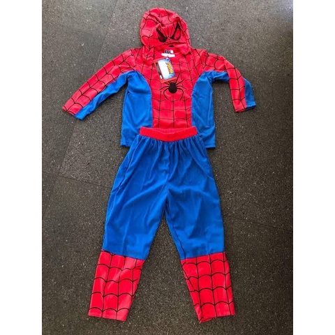 baju + topeng spiderman anak