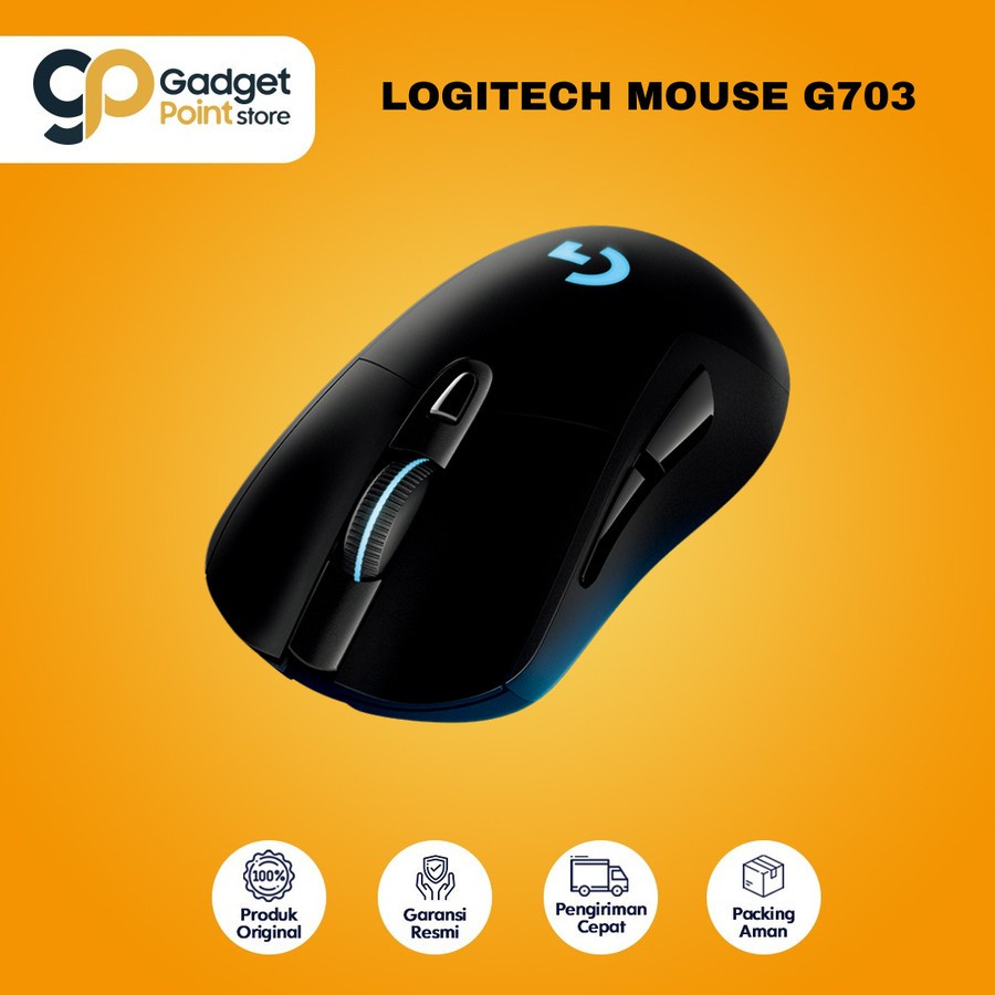 Mouse Gaming G | Logitech Mouse G703 Lightspeed Wireless Gaming - Garansi 2 Tahun