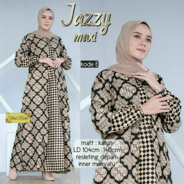 Maxy batik gamis batik sogan modern cardigan