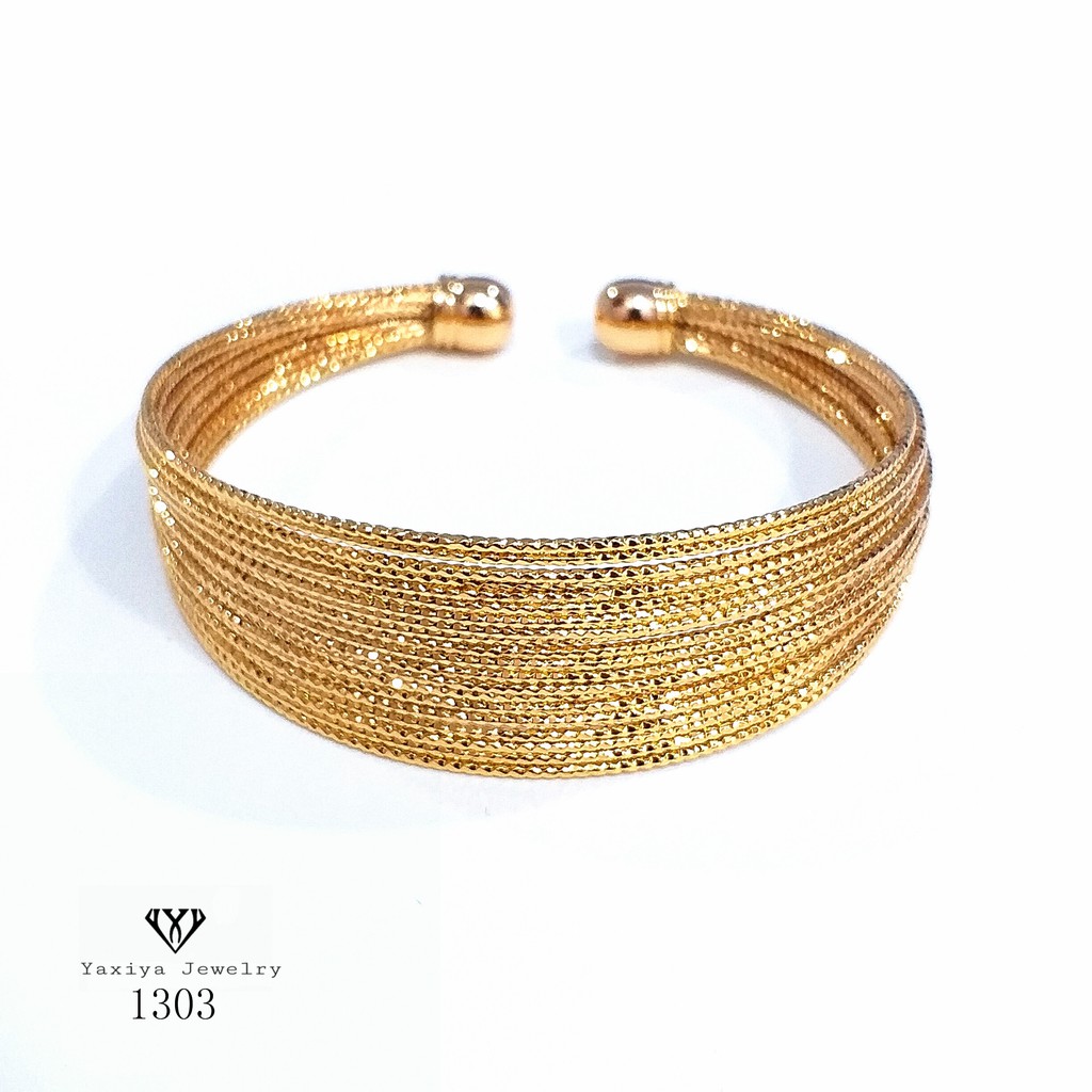 

Yaxiya gelang dewasa perhiasan imitasi warna gold 18K 1303