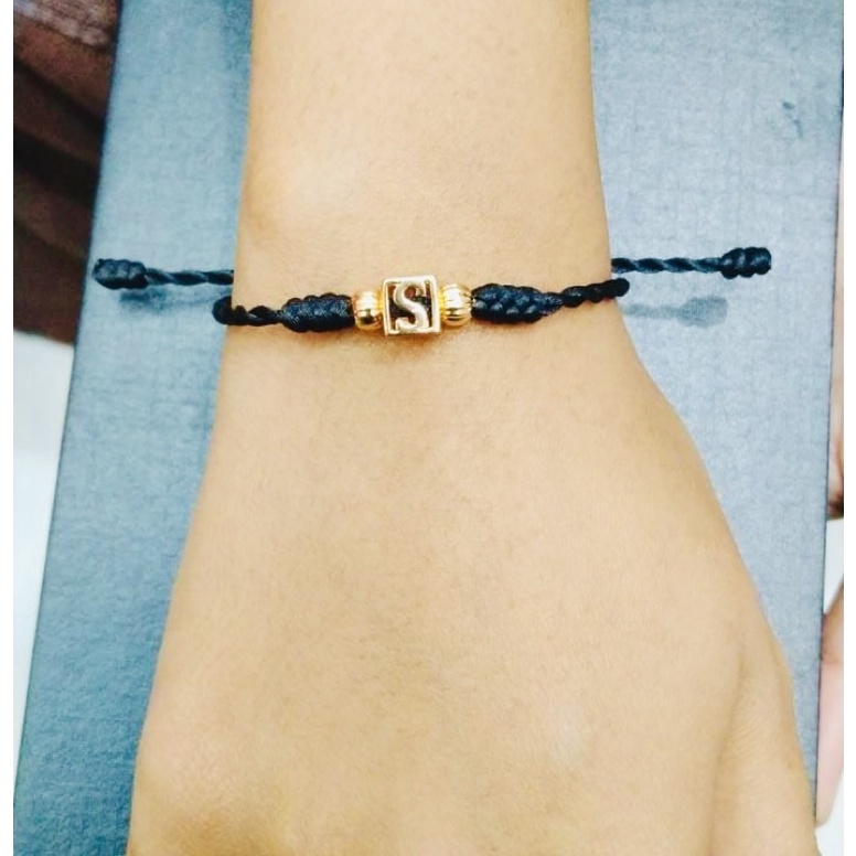 gelang huruf model serut//gelang abjad//gelang inisial//gelang nama