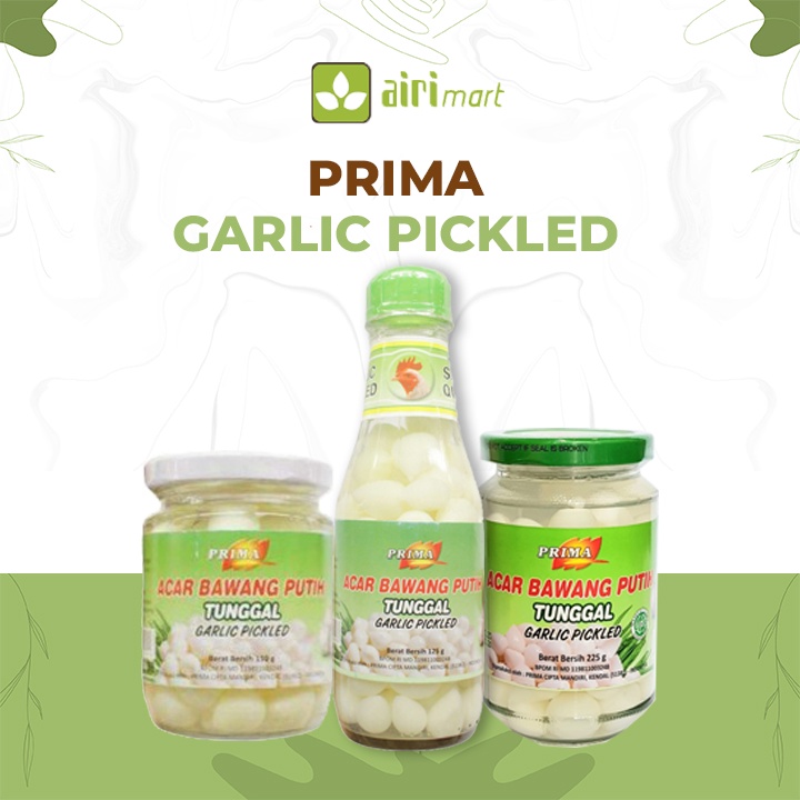 

Prima Acar Bawang Putih Tunggal 125 gr/150 gr/225 gr