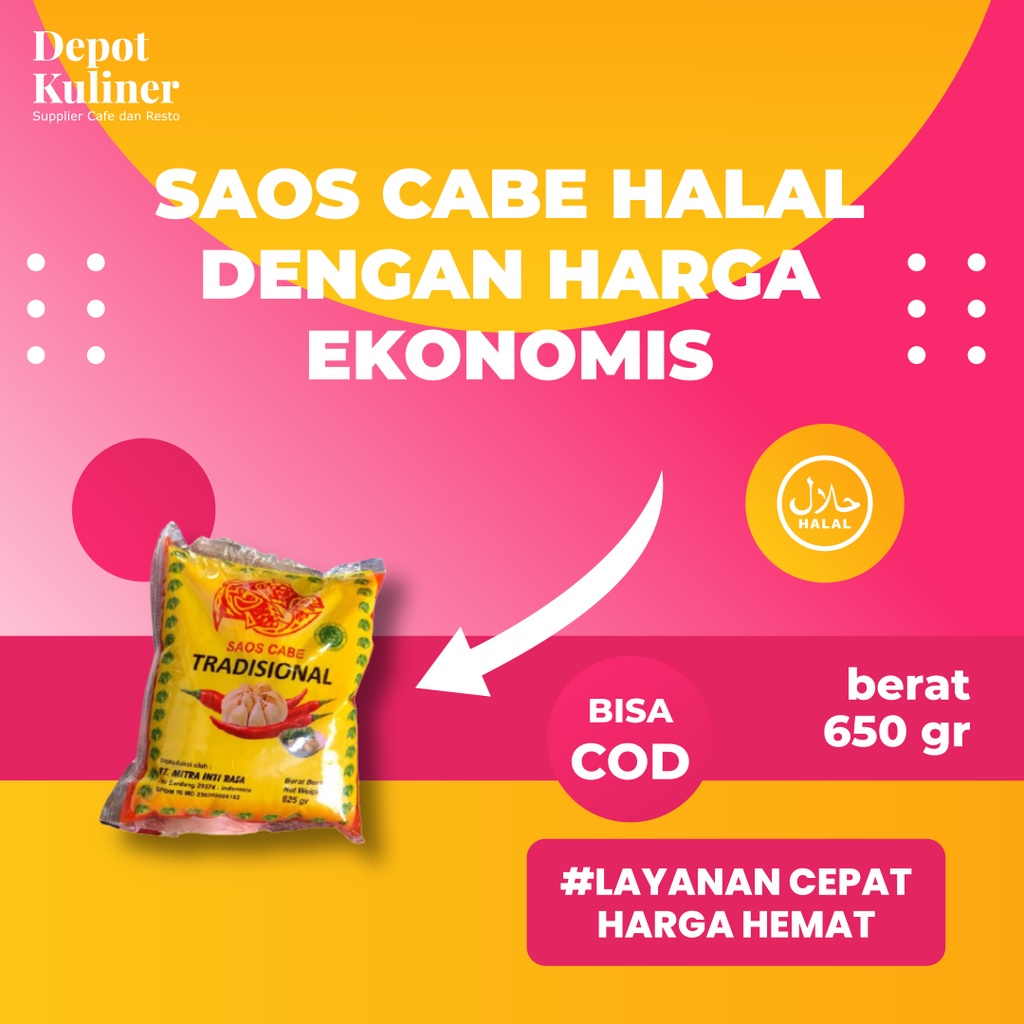 Saos Cabe Tradisional 650 gr - Saus Cabai Murah