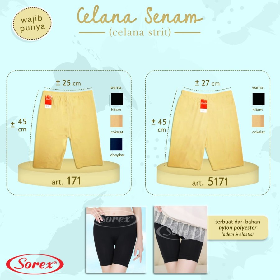 CD SENAM CELANA STRAIT Celana Short Spandek SOREX - Dalaman Celana Pendek SOREX 171