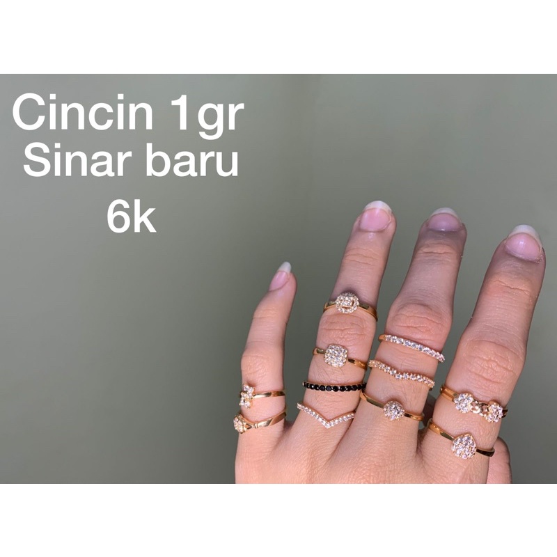 Perhiasan Emas | Cincin Emas 6K | 1gr