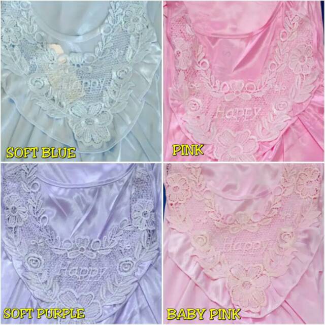 Daster satin renda Big size