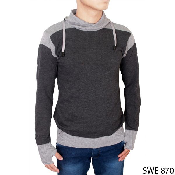 Sweater Pria Cardigan Rajut Abu – SWE 870