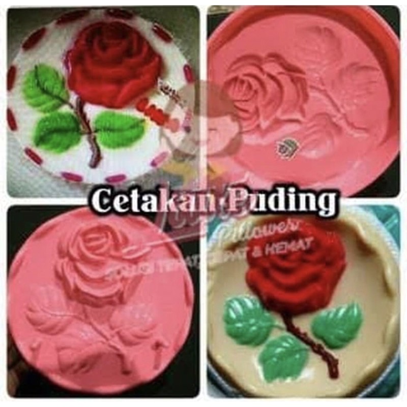 Cetakan Puding Mawar Tangkai/Cetakan Kue Bolu Kukus Mawar/Cetakan Nasi