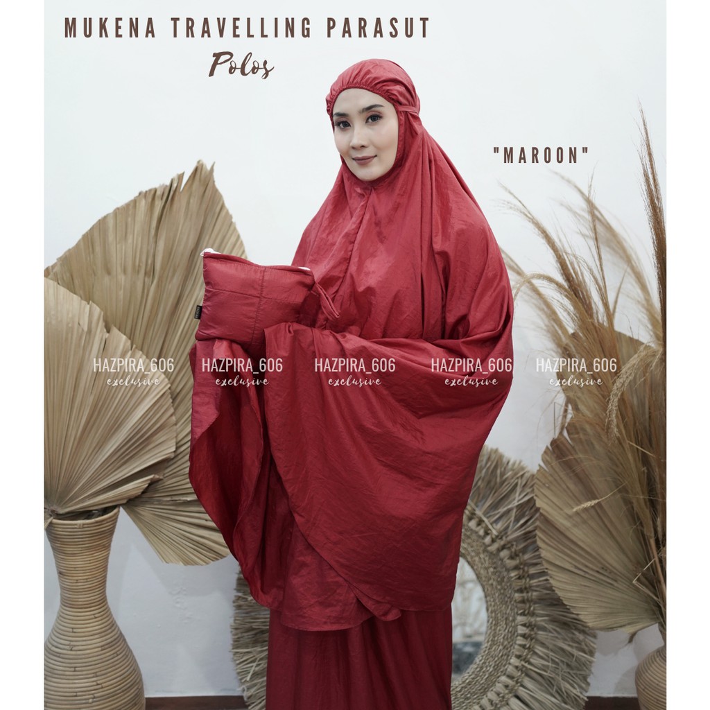 MUKENA DEWASA PARASUT POLOS PREMIUM TRAVELING JUMBO