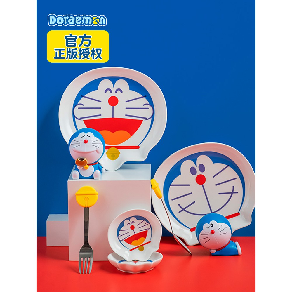 PIRING KERAMIK DORAEMON MODEL KEPALA / PIRING KEPALA DORAEMON KERAMIK
