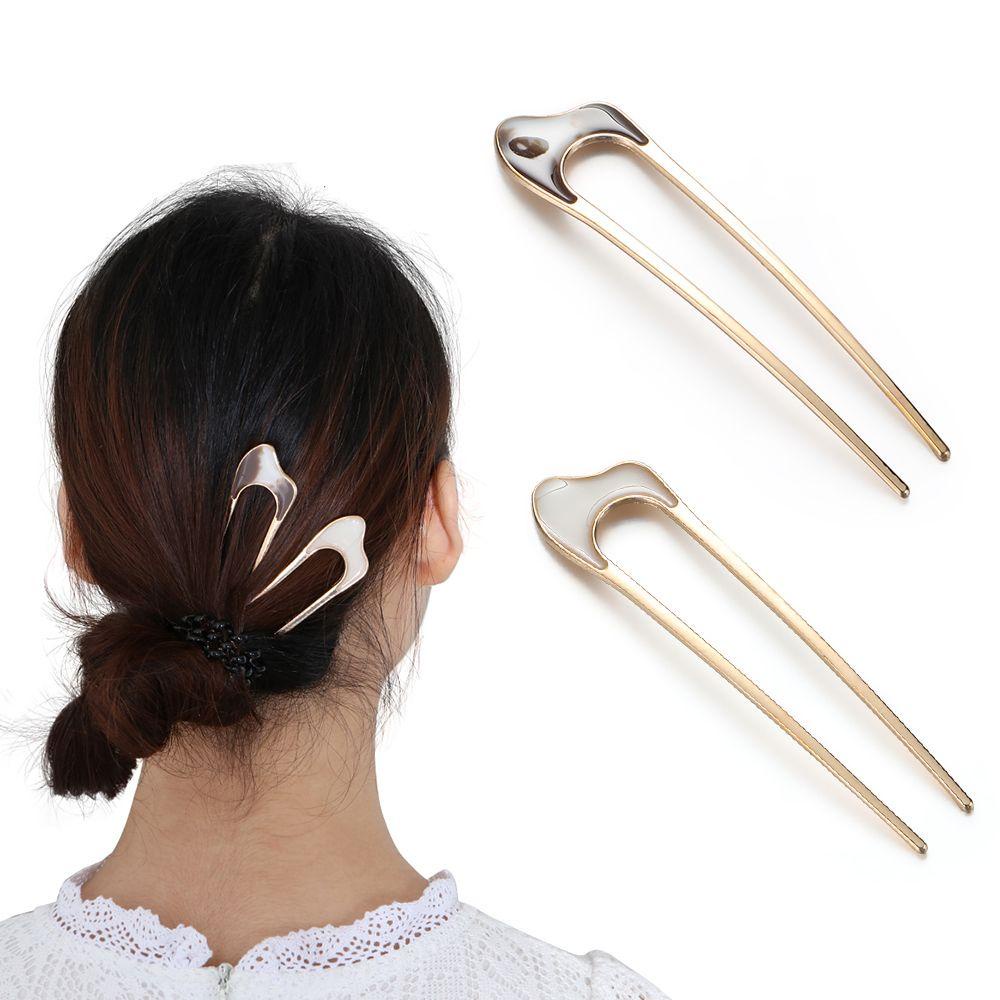 Preva U Shape Hair Clip Wanita Perawatan Rambut Aksesoris Rambut Vintage Metalik Styling Tools Hairpin