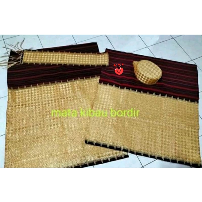 PECI CUSTOM tapis lampung jungsarat tapis bordir tapis mata kibao kibau mama papa set