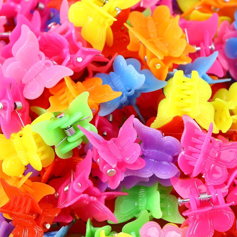 20pcs/pack Jepit Rambut Mini Warna Permen Untuk Anak Perempuan/Wanita