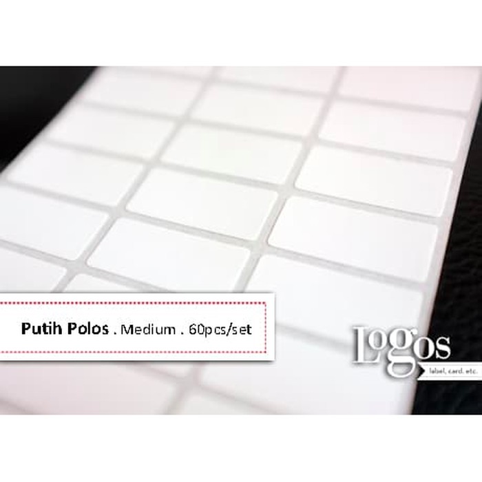 

HNVHH838 Putih Polos MEDIUM. Sticker Name Label. Cetak logo nama toko