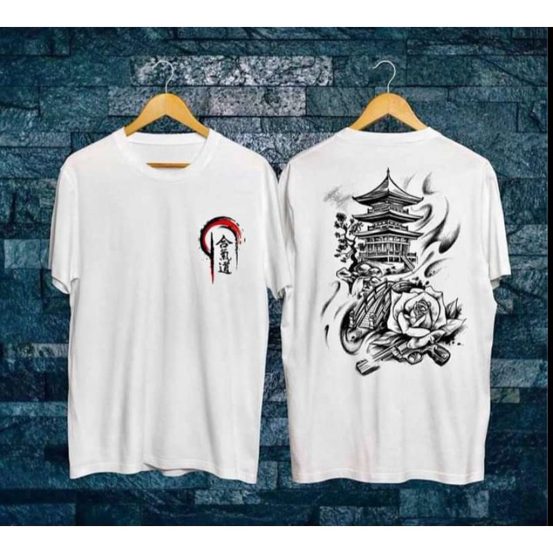 KAOS SAMURAI PAGODA WHITE / KAOS SAMURAI TERBARU / KAOS DISTRO MURAH