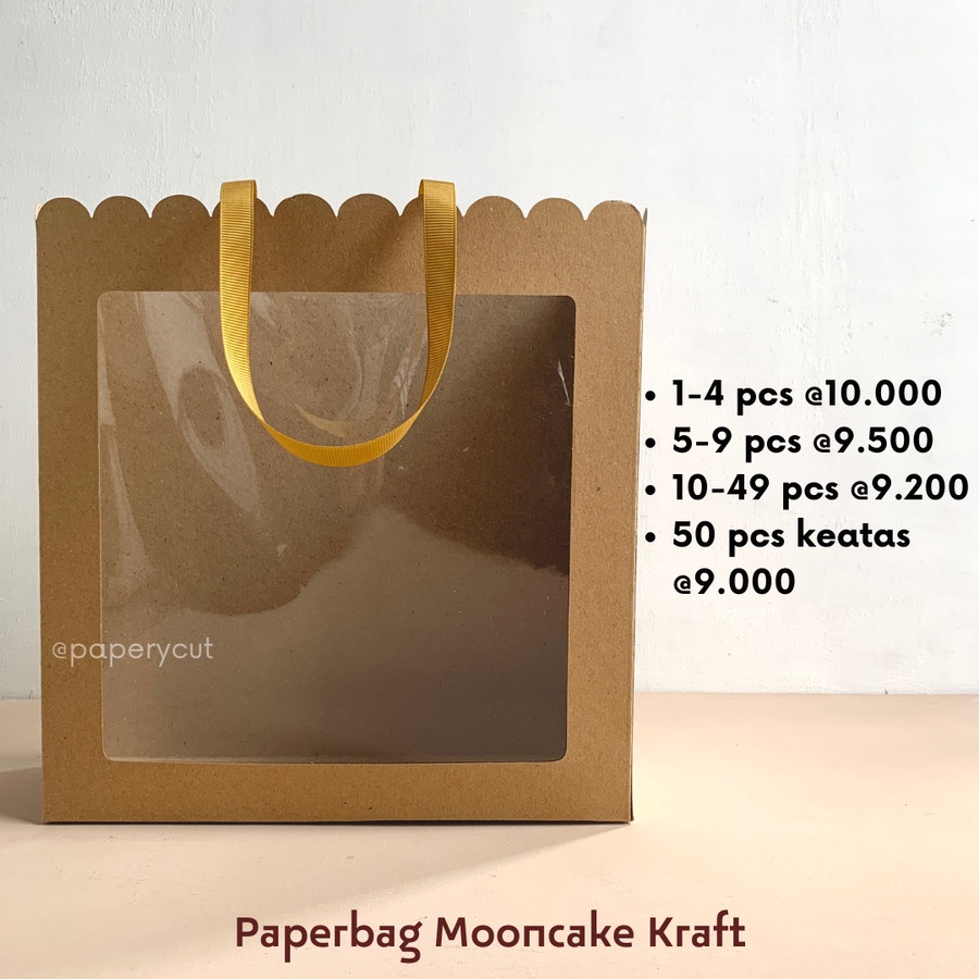 

Paperbag Kraft Kue Bulan Mooncake Mid Autumn Festival P 25 L 7.5 T 26 cm