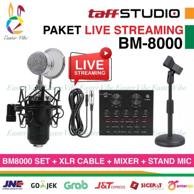 TAFFSTUDIO TAFFWARE BM8000 BM 8000 MIC CONDENSER PAKET LIVE STREAMING ==