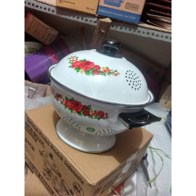 Wakul Tempat Nasi Enamel / Rice Bowl Enamel Panda Maspion GROUP