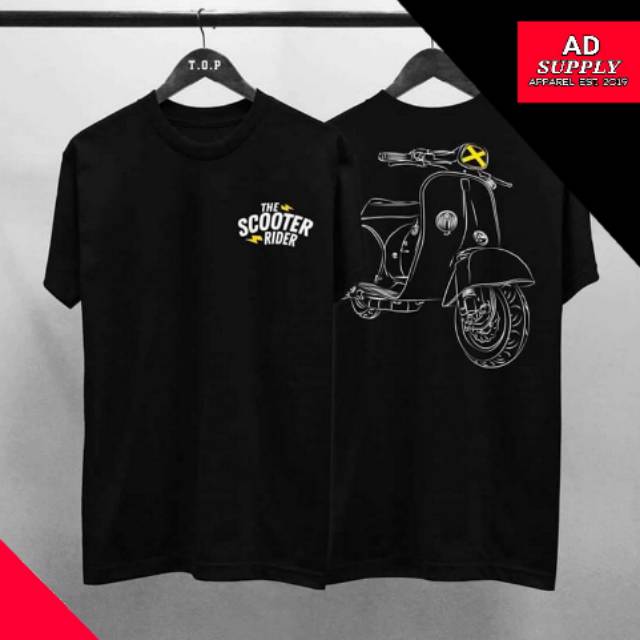 Kaos Distro Pria Kaos Anak Vespa The Scooter Rider Shopee Indonesia