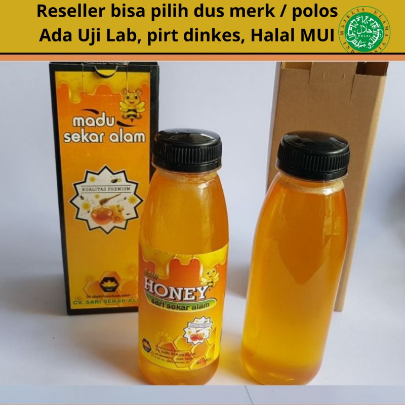 Madu peras murni botol 500 gram ( Raw Honey ) free dus box