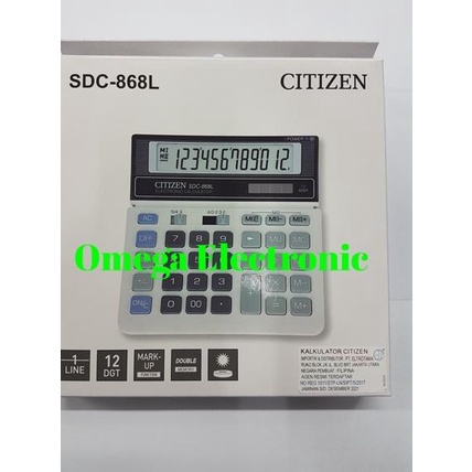 

New ORIGINAL Citizen Calculator SDC-868L - Kalkulator DeskMeja Kantor SDC 868L 사