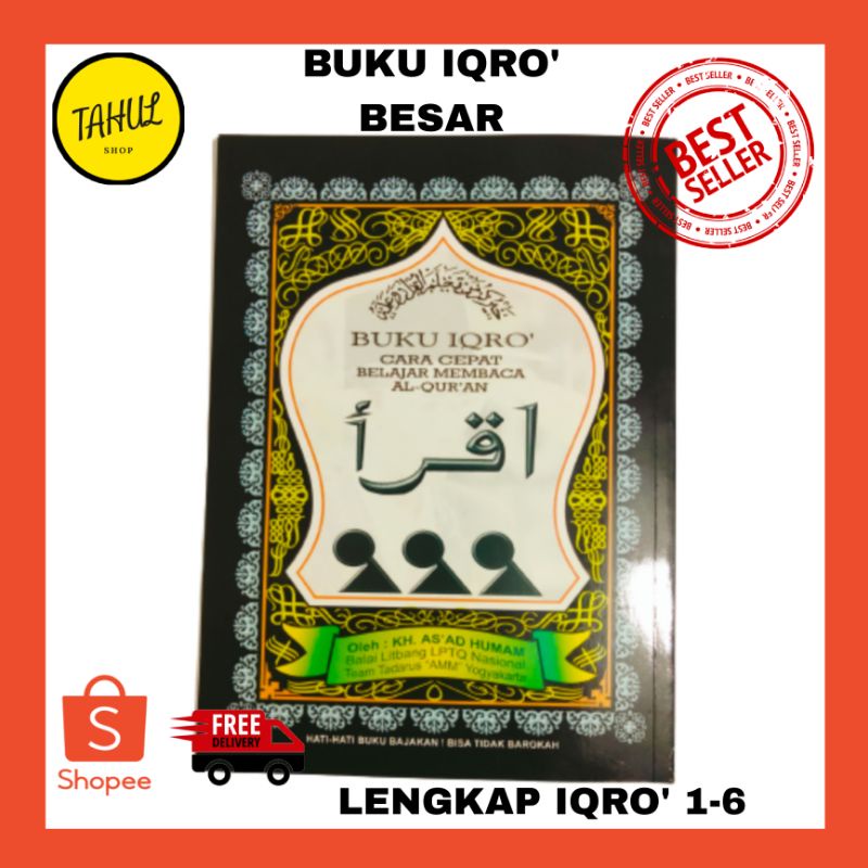BUKU IQRA LENGKAP / BUKU IQRO LENGKAP / BUKU IQRO 1-6 / BUKU IQRA 1-6 / BUKU IQRA BESAR