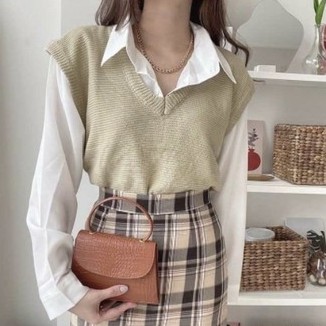 VEST RAJUT OIRIN / ROMPI RAJUT / V NECK RAJUT