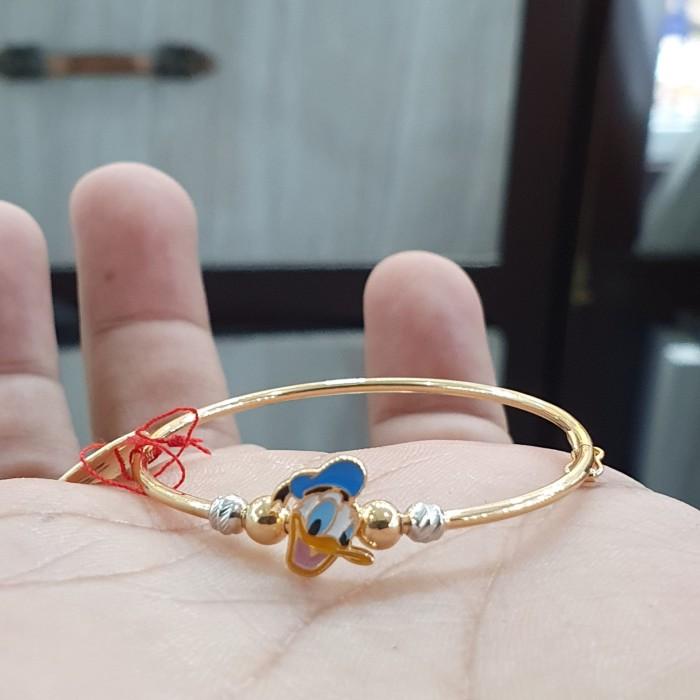 Big Promo Terbaru Brace | Gelang Anak Emas Asli Model Donald Duck Lucu