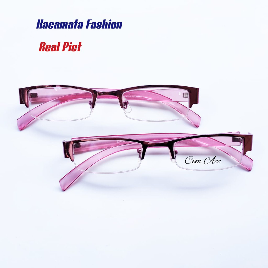 Diskon Kacamata Fashion Frem Gantung Korea Style Sungglases Unisex Vintage Wanita Pria Milenial