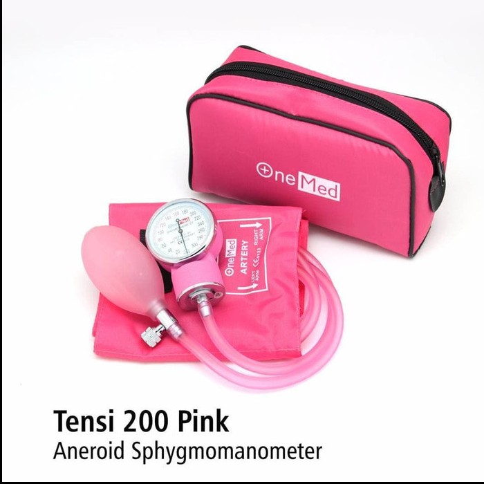 New Paket Pink (Tensi Aneroid 200 Stetoskop Deluxe 1pcs One Wipe)