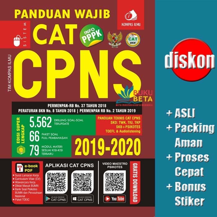 Panduan Wajib Cat Cpns 2019 2020 Tim Kompas Ilmu Cd562 Shopee Indonesia
