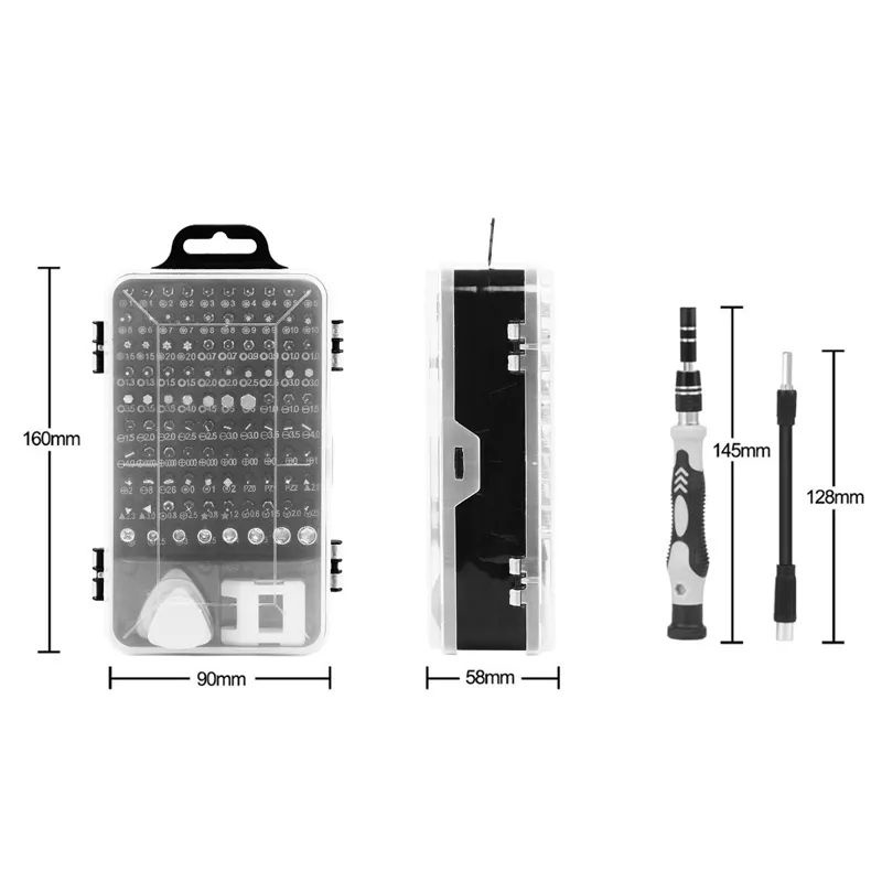 Screwdriver 115in1 Obeng Set Hp Laptop PS Jam Kacamata lengkap all in 1