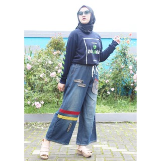 Botton Jeans Panjang Wanita Motif 04 Patch Tambal Kulot Botton Jeans Panjang Wanita Motif 04 Patch Tambal Kulot