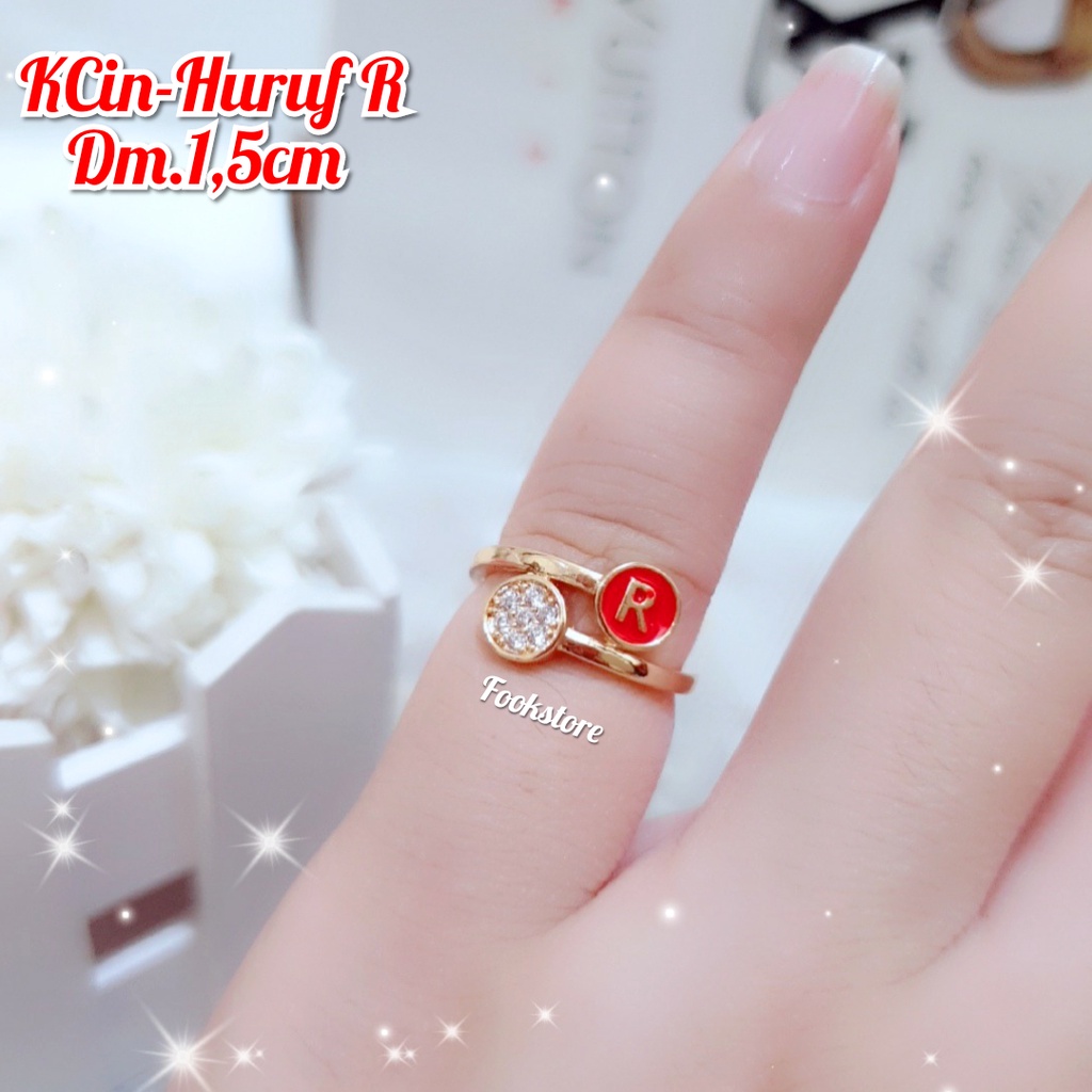 CINCIN PERHIASAN ANAK INITIAL HURUF UTK USIA 4-7TH