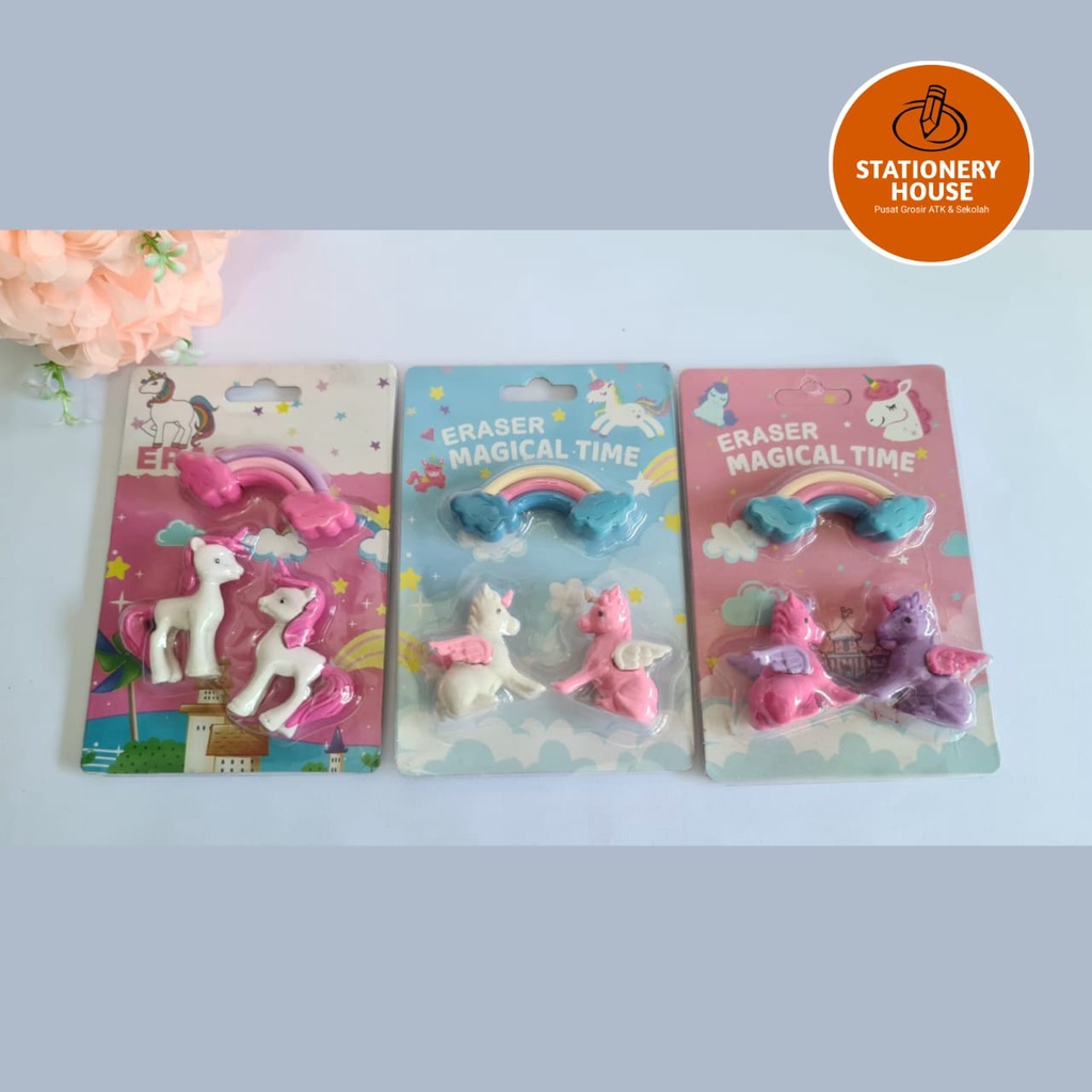 

PENGHAPUS KARAKTER / Penghapus Pensil Fancy Motif UNICORN LITTLE PONY / ERASER UNICORN